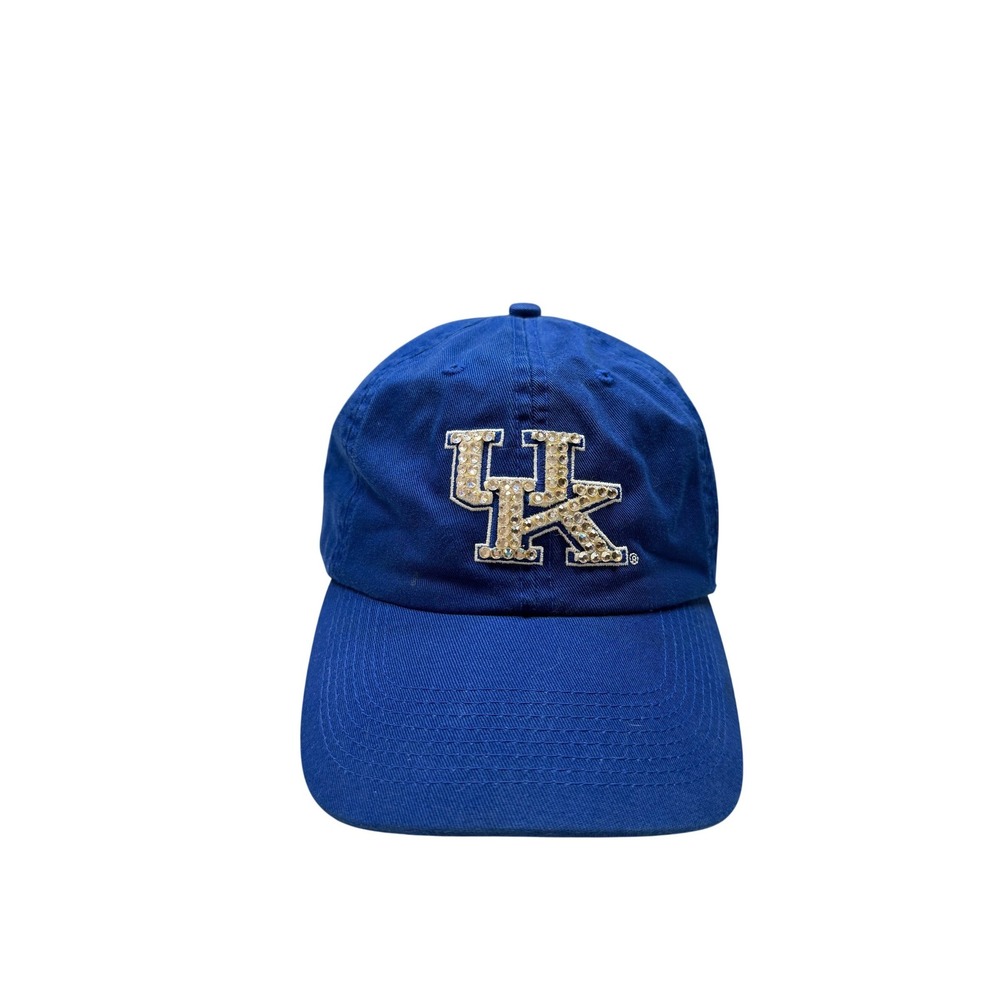KNP Kentucky Wildcats Hat Unisex Blue Rhinestone Logo Adjustable Cap OSFM